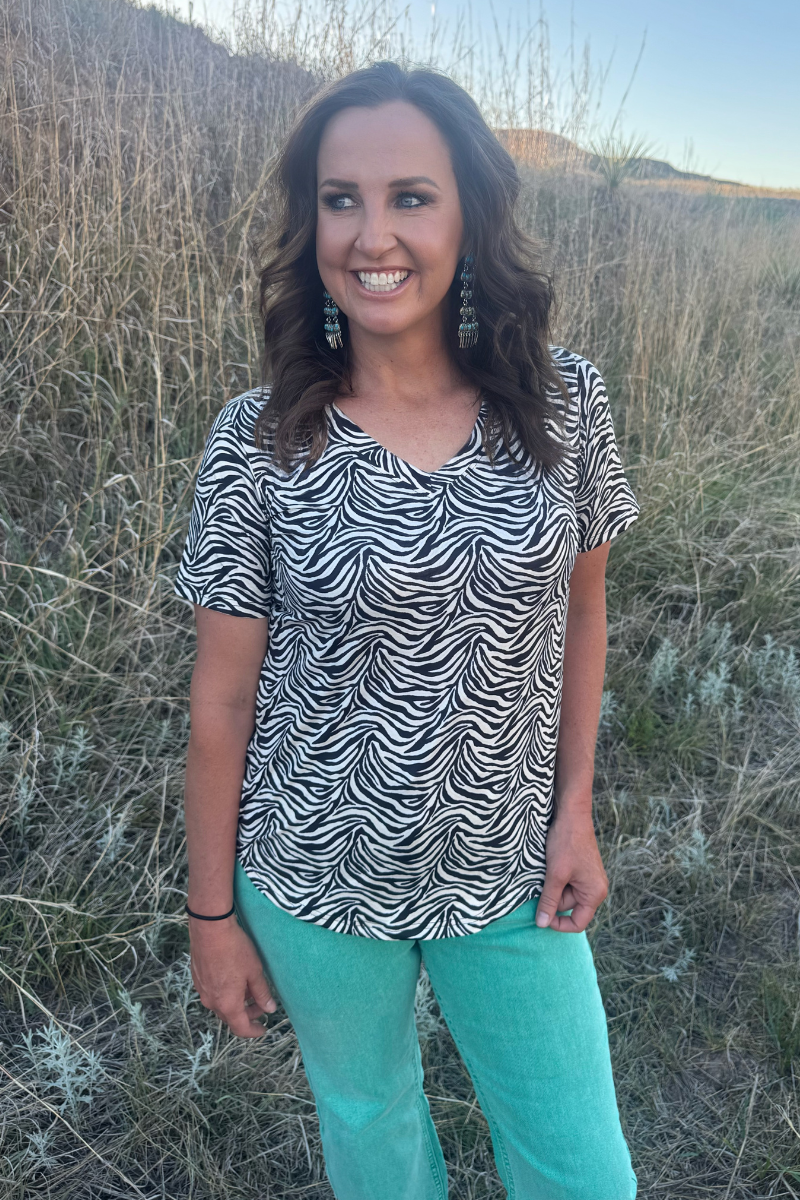 Cowgirl Safari V-Neck Top
