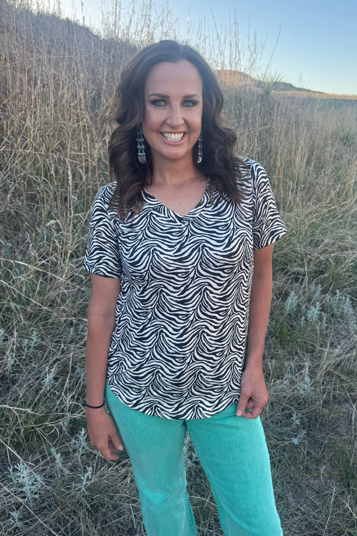Cowgirl Safari V-Neck Top