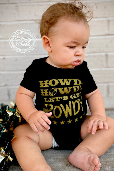 Who's ready for some football!!! This shirt is perfect for the season! We wanted something to really stick out in the stands, so here you go! The gold letters really pop off this black shirt! The unisex fit makes this shirt great for all shapes and sizes! 