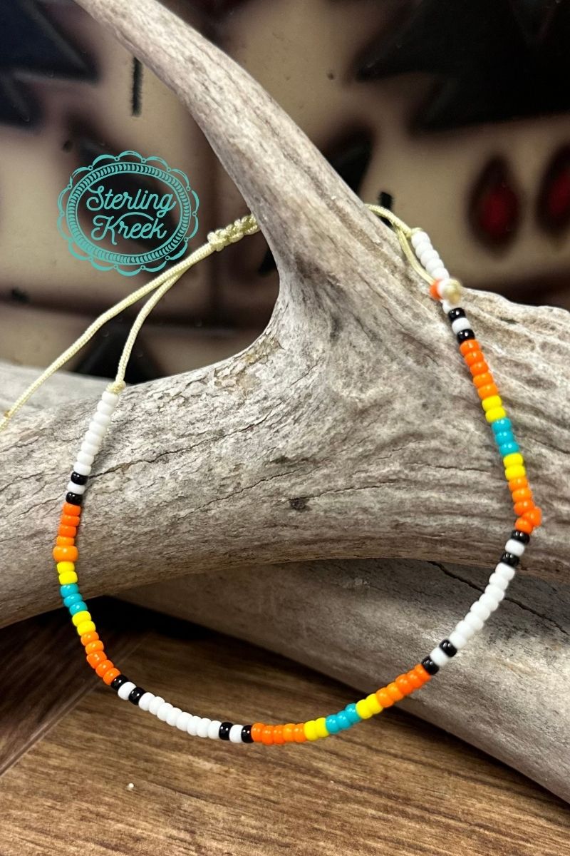 SAHARA SEED BEAD BRACELET WHITE